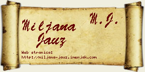 Miljana Jauz vizit kartica